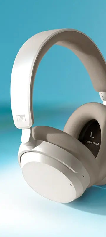 White ACCENTUM Wireless Over Ear Headphones Mobile