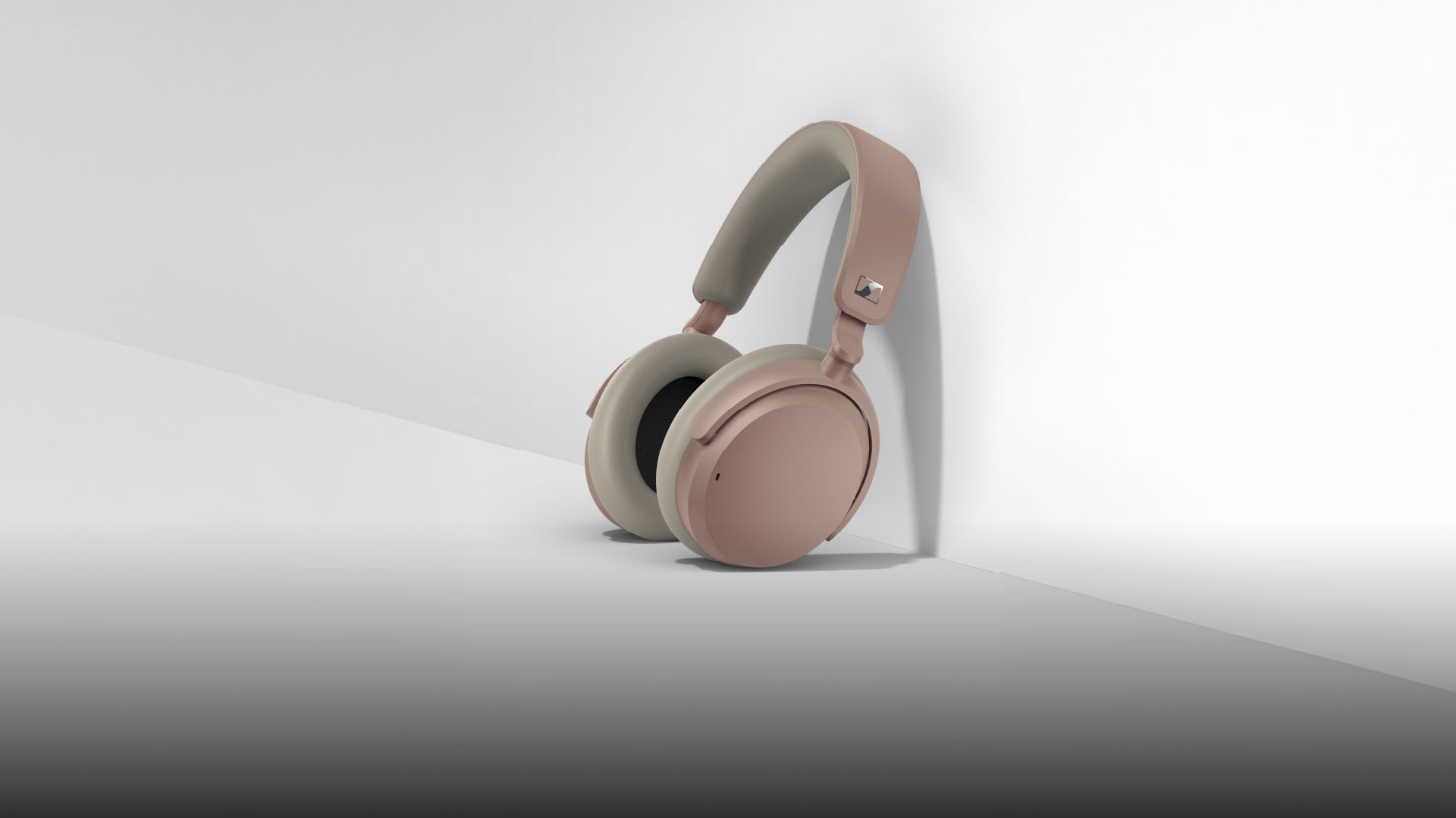 Taupe ACCENTUM Wireless Over Ear Headphones Desktop