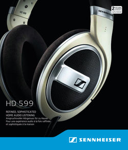 HD 599 Open Back Over Ear Wired Audiophile Headphones