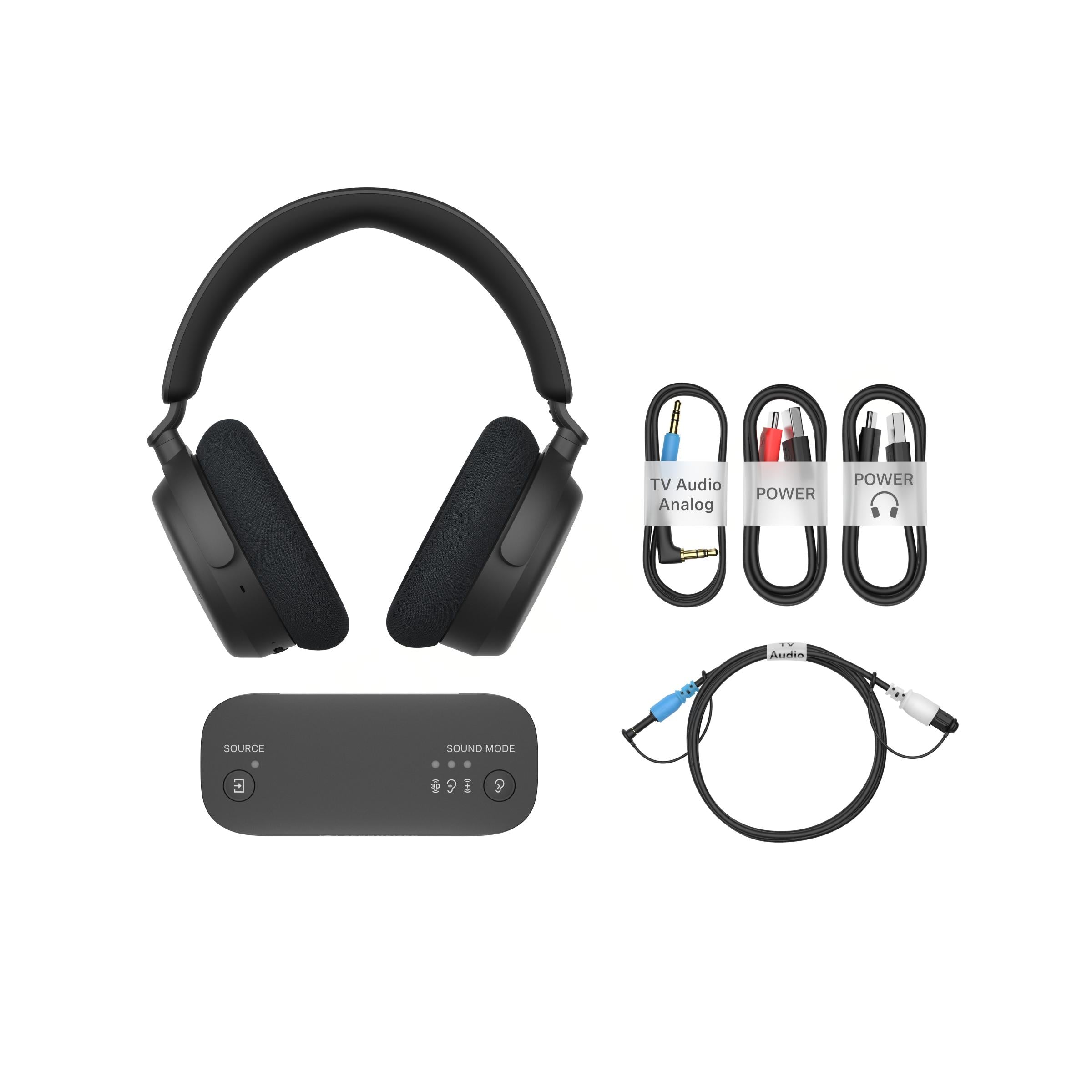 RS 255 TV Headphones - Bluetooth Auracast Headphones and Transmitter without stand