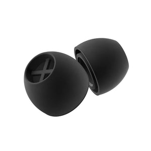 SILICONE EAR ADAPTER "XS", BLACK, 5PAIR